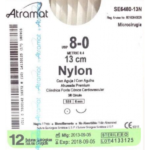 Sutura de Nylon Negro 8-0 ag. 6mm  c/ 12 env. – Atramat