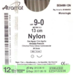 Sutura de Nylon Negro 9-0 ag. 6mm  c/ 12 env. – Atramat