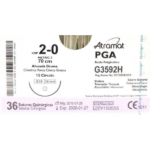 Fio de Sutura Absorvível PGA 2-0 ag. 3,5cm  c/ 36 env. – Atramat